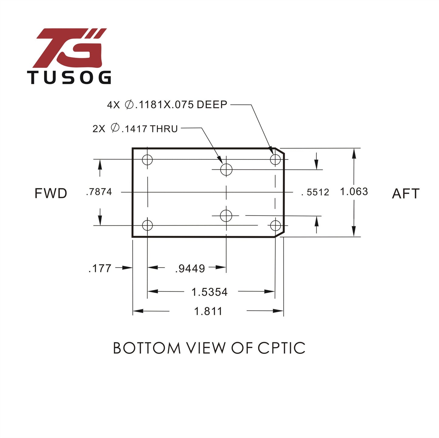 TUSOG Optics Shake Awake Micro Red Dot Sight - 3 MOA DRS 2.0E 20-2926 Black